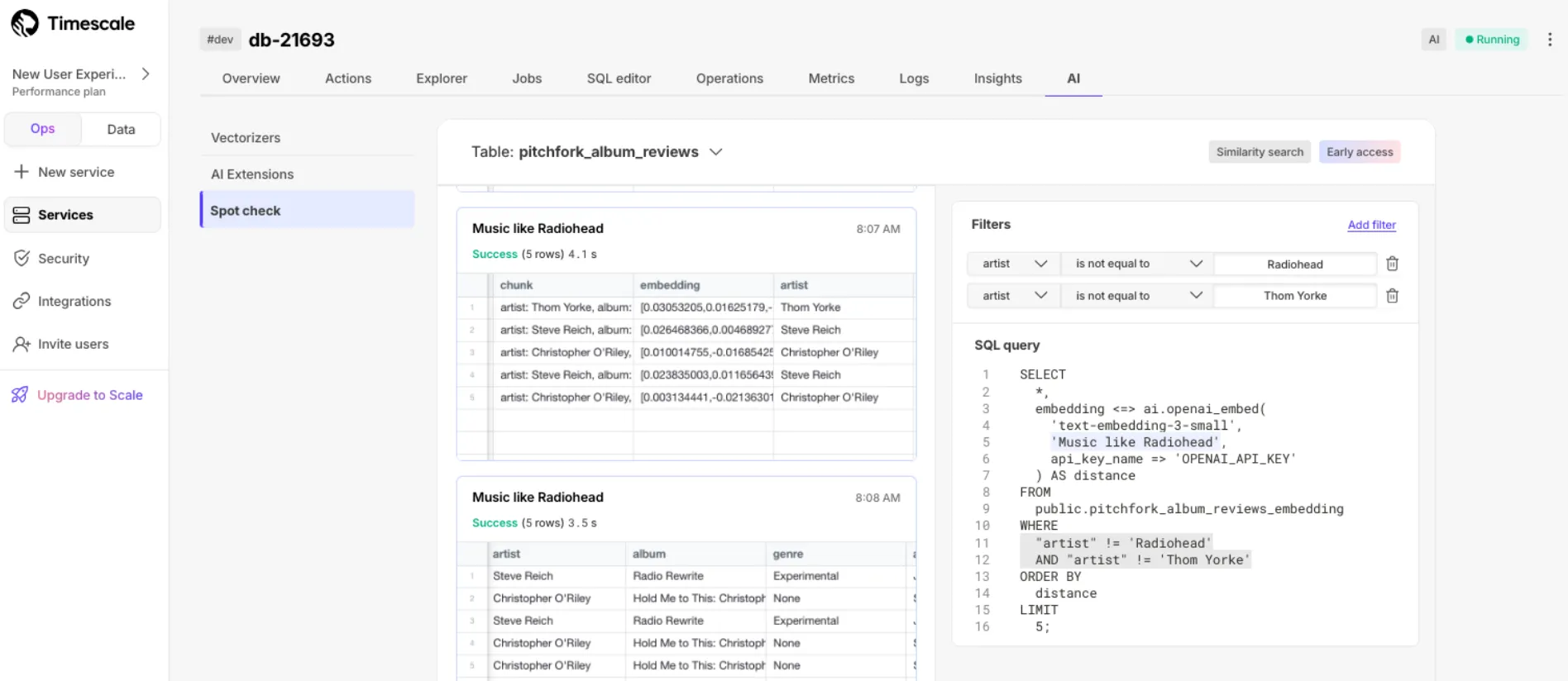 Embedding Quality Inspection